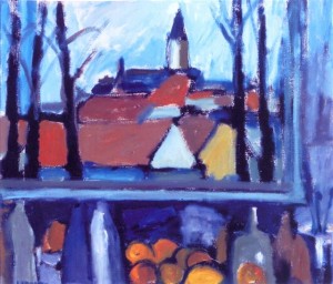 Pogled iz ateljeja;olje