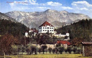 Razglednica gradu Zaprice med leti 1905 in 1918 (Franc Aparnik)