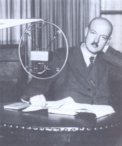 Ivan (Janez) Mazovec v studiu Radia Ljubljana